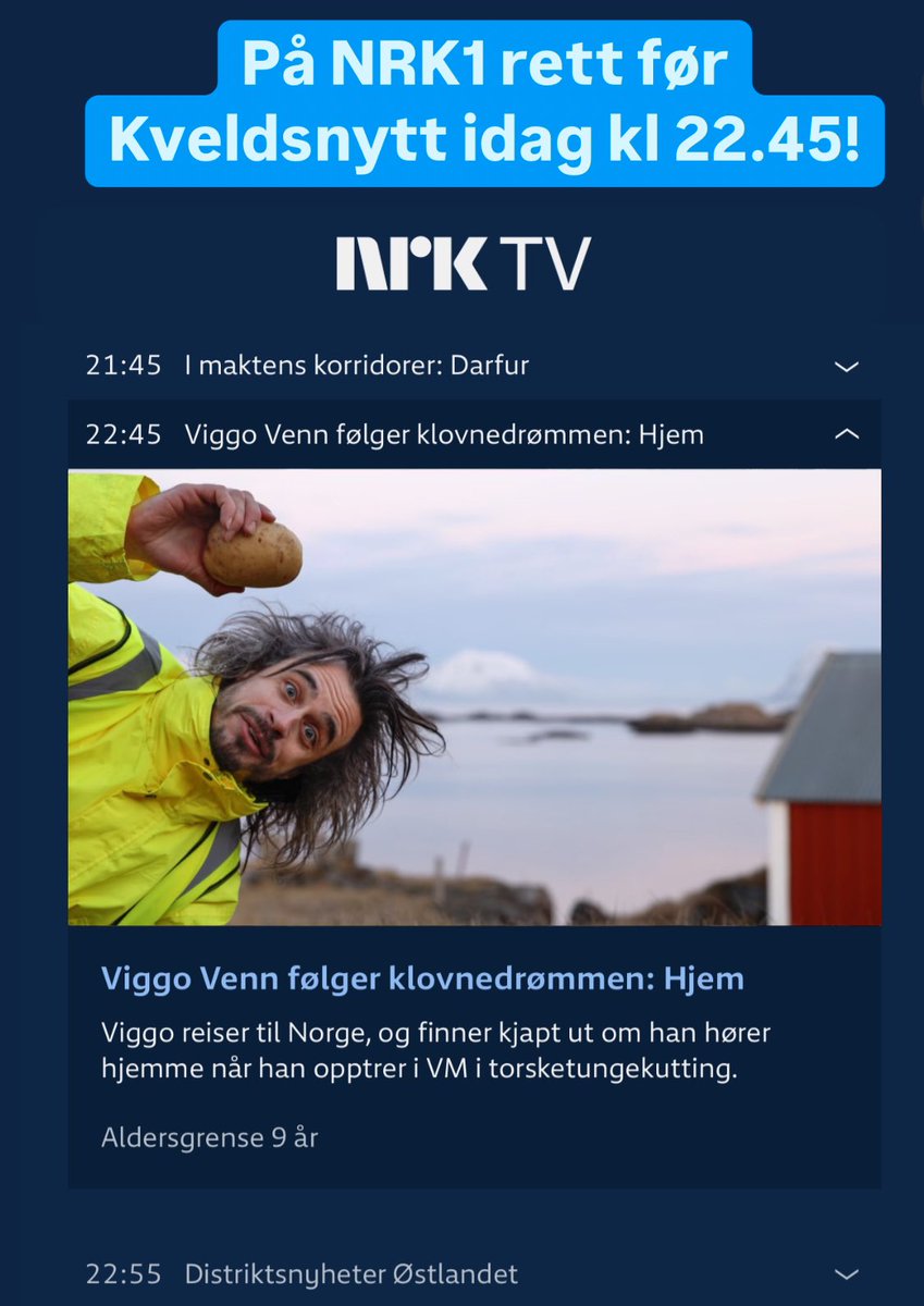 Ep.2 av serien min på NRK1 rett før Kveldsnytt ikveld!
For en stor dag, og for en oppladning til Refleksdagen imorgen 🦺🦺

Se resten av episodene her: 
tv.nrk.no/serie/viggo-ve…