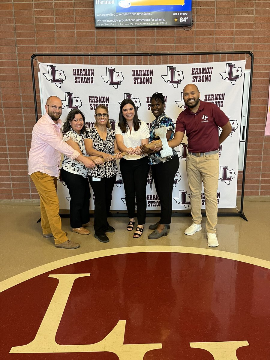 I am truly blessed to work at the best high school in Texas! Thank you all for making today special and showing me so much love ❤️ #HarmonIsHome