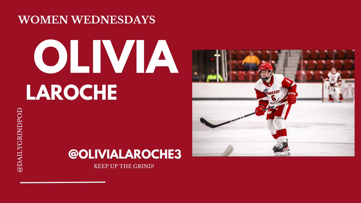 dailygrindpod's tweet photo. Happy #WomenWednesday! 💜
Shoutout to @olivialaroche3 from @SHUHockey for her speed and leadership on the ice! 🏒💪 Leading SHU to success in the NEWHA, Olivia is a true game-changer. Keep shining, Olivia! 🔥❤️🤍
#GoSHU #NCAA #NEWHA #DailyGrindPod https://t.co/blCE7iMQlg