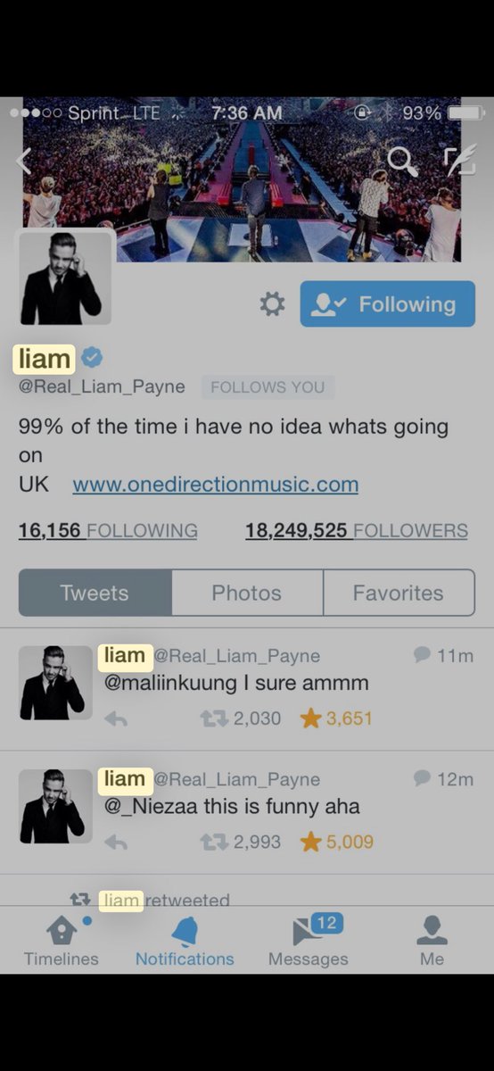 I still have a screenshot of when Liam first followed me!!!!