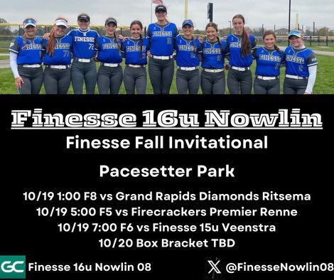 Come check out my team and I this weekend at the Finesse Fall Invitational in Toledo, OH!!