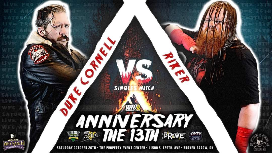 WFCPRIME's tweet photo. While @TheJustinRiker’s journey in WFC has been a battle with darkness. Once the "Wizard of the Sea," he now faces @CopperheadDuke, an insidious corrupter who’s dragged many into darkness. Can Riker resist, or will the sinister "Drowned God" re-emerge?

🎟️ https://t.co/sNsi5r1ooi https://t.co/Y1IASUIw4F