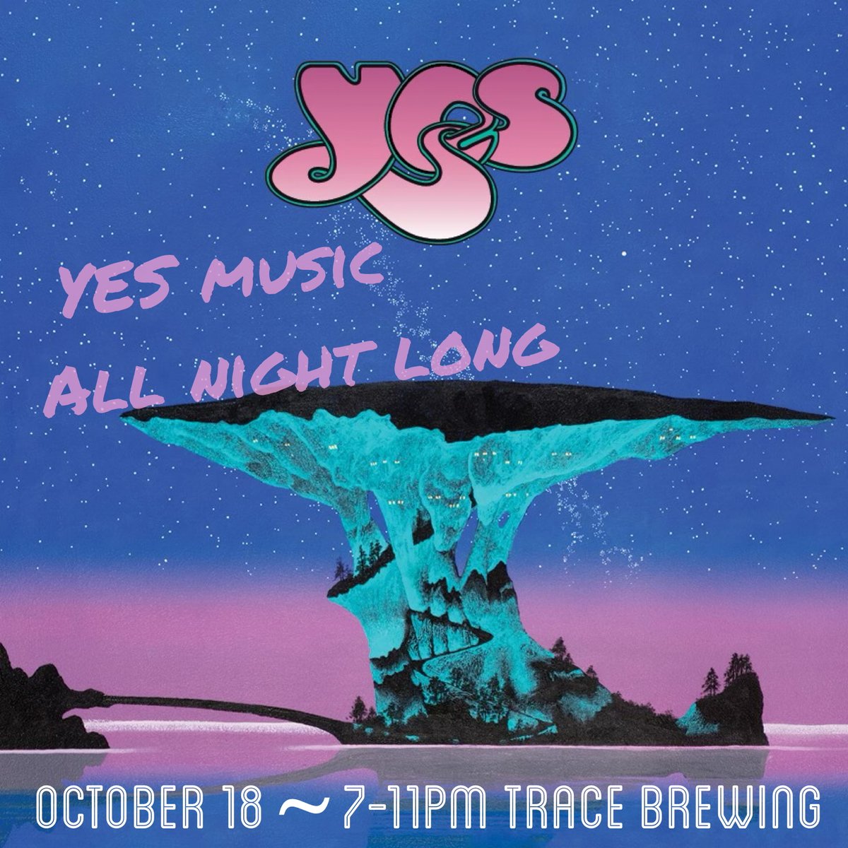 TraceBrewing's tweet photo. 🪐 ALL YES. ALL NIGHT. 🪐

This Friday (Oct 18) is a special night in Bloomfield.

Everyone's invited to join us for YES night - a night of all things @yesofficial here in the taproom starting at 7.01pm https://t.co/uzm7tER1Mt