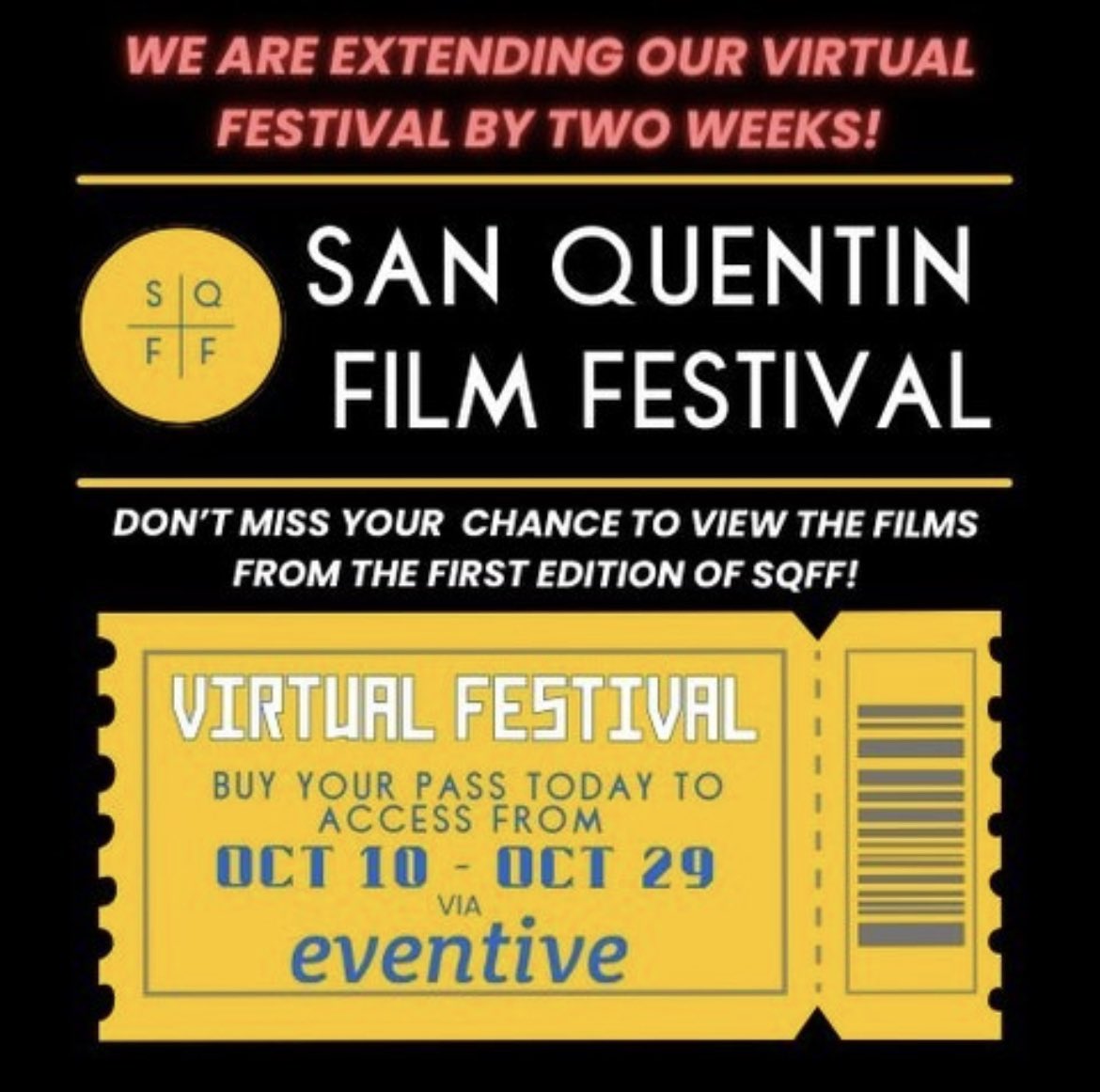 UjimaCoalition's tweet photo. The inaugural SAN QUENTIN FILM FESTIVAL celebrates the work of current and formerly incarcerated filmmakers, and is supported by Tribeca Festival, Empowerment Avenue, Pollen Initiative, and a growing list of donors and sponsors. Check it out virtually at: https://t.co/uOoecsfBNJ https://t.co/MvPsJc8xpl