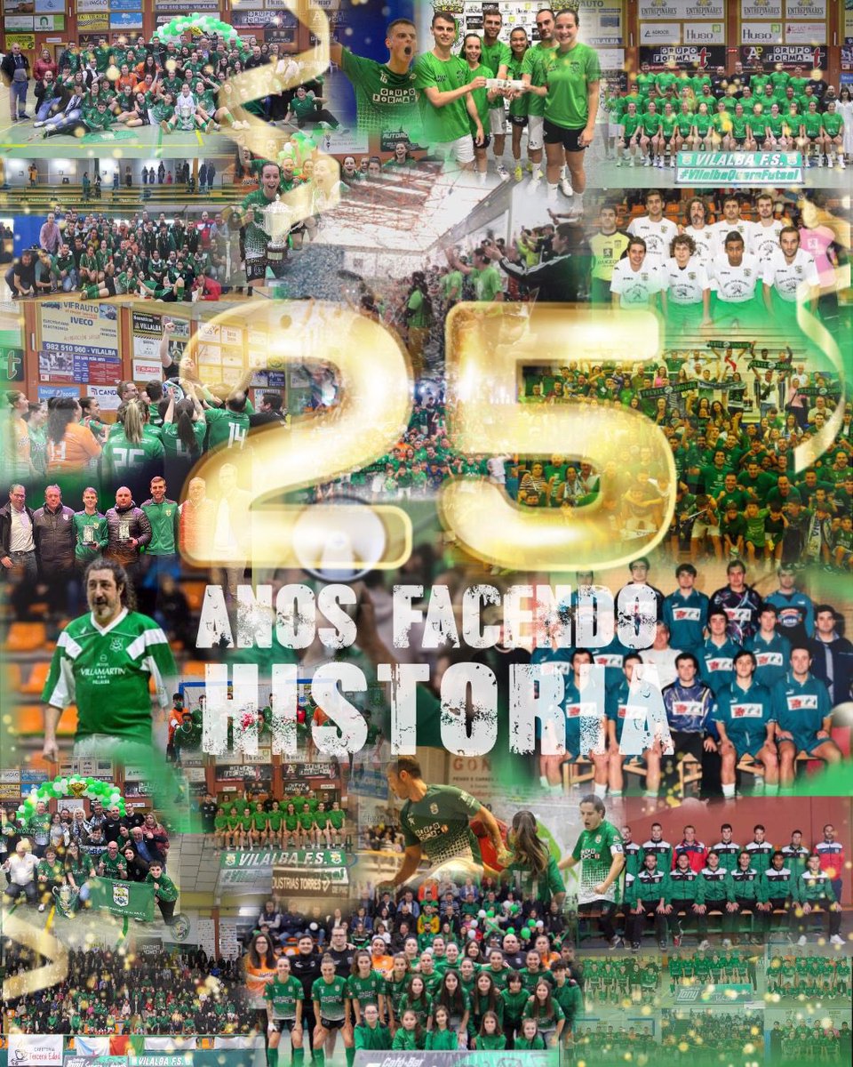vilalba_fs's tweet photo. 𝟐𝟓 𝐀𝐍𝐈𝐕𝐄𝐑𝐒𝐀𝐑𝐈𝐎 💚

25 anos facendo historia, 25 anos de fútbol sala en Vilalba 💚

Grazas a tod@s os que co seu esforzo, dedicación e paixón fixeron medrar o futsal en Vilalba ata chegar a convertirse no que é hoxe en día, porque sabemos que #VilalbaQuereFutsal ✊🏾💚 https://t.co/Z9SsyFiwBP