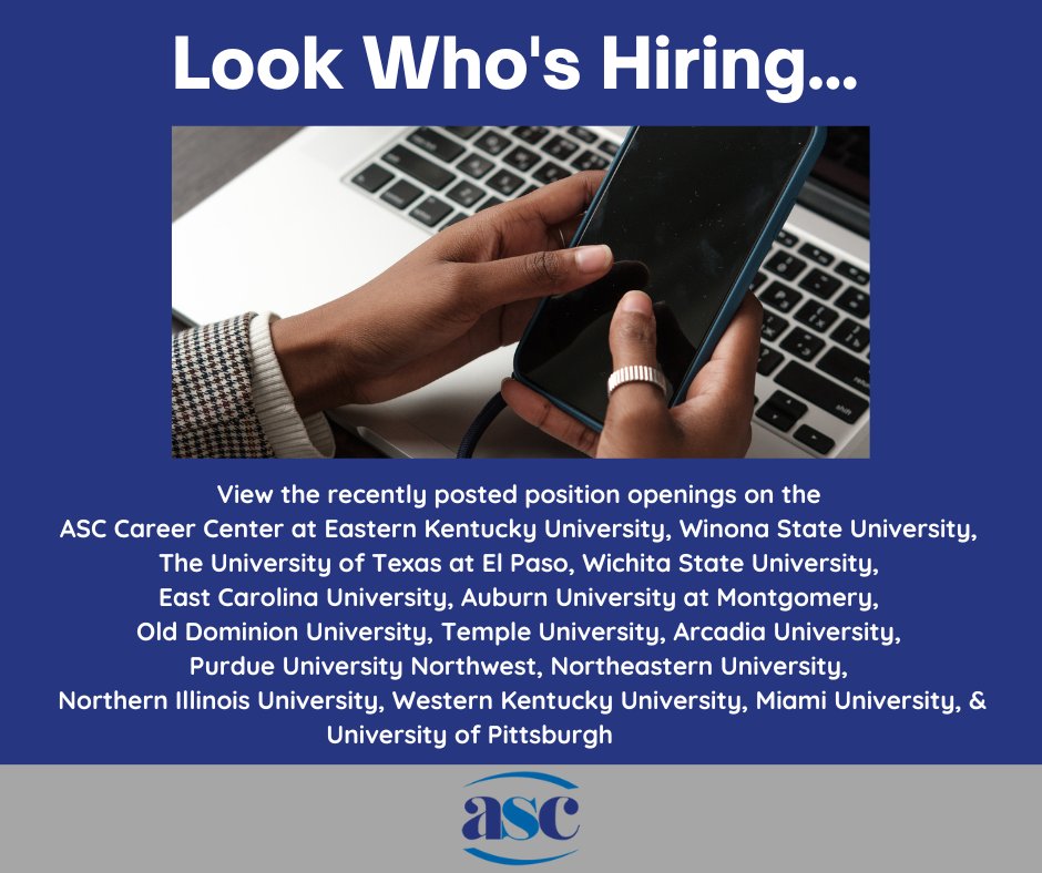 What's new on the ASC Career Center? asc41.org/career-center/