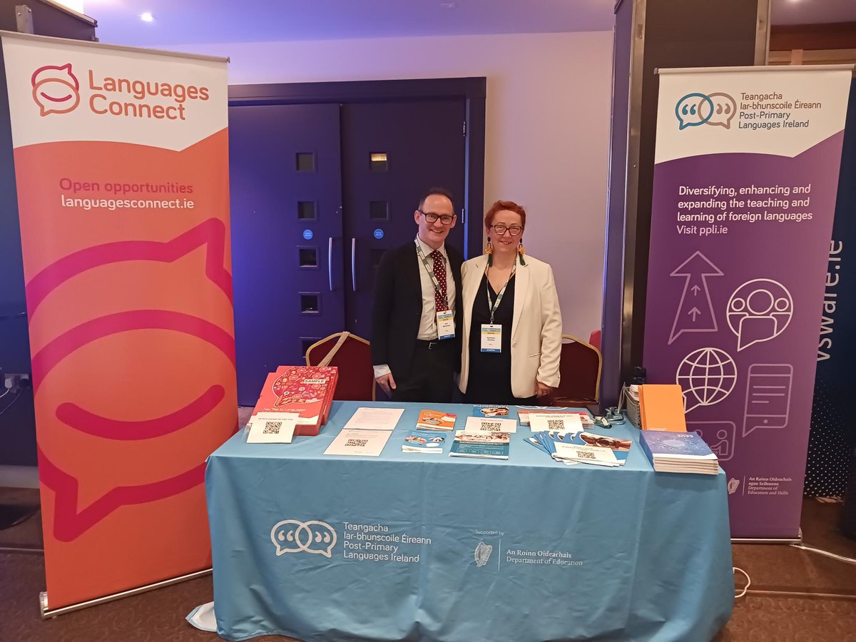 languages_ie's tweet photo. We are at the @NAPD_IE conference this week. We’ll be discussing the benefits of, and our supports for, foreign languages with principals and deputy principals in attendance #NAPDConference #LanguagesConnect https://t.co/i1p18xIxOM