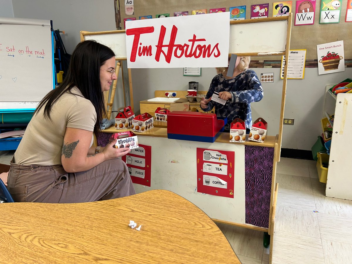 Kindergarten Tim Hortons is officially opened for business! <a href="/ICSColliers/">ImmaculateConception</a> ☕️ 🍩