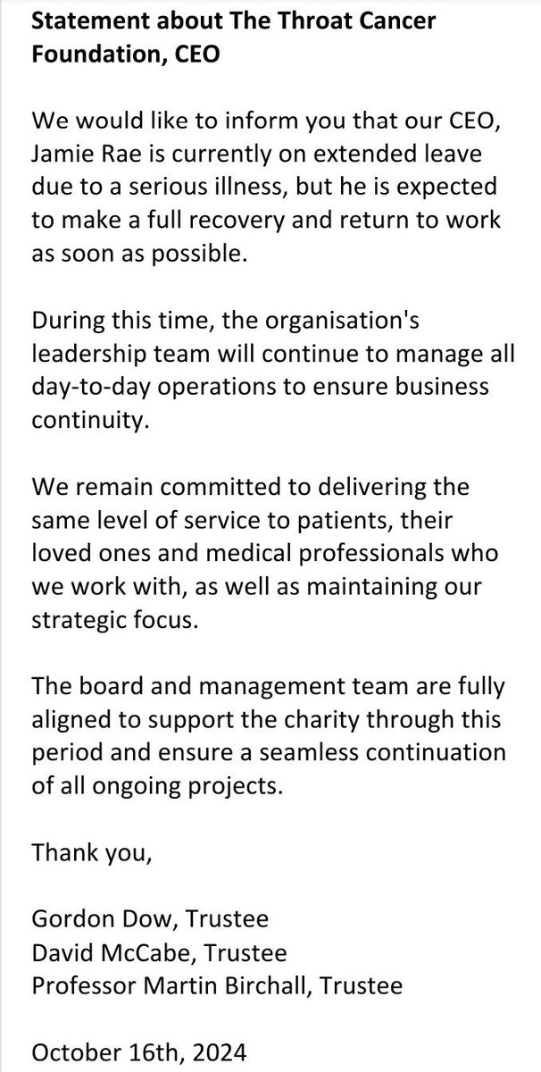 Throat Cancer Foundation tweet media
