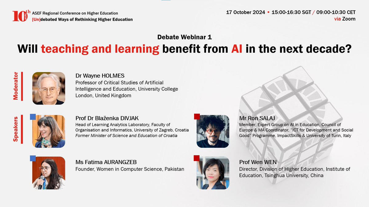 i look forward to tomorrow’s debate organised by <a href="/aseforg/">Asia-Europe Foundation</a> m. more info here and sign up here: asef.org/news/arc10-tho…

#AI #AiED #education #SDG4