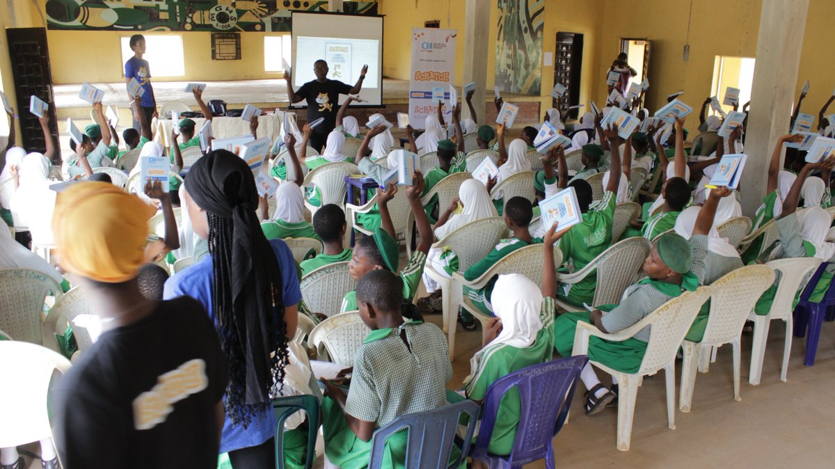 onlinehubng's tweet photo. 🚀We were at Muslim Girls' High School (Snr), Ijebu Ode, today 16th October 2024, training 100 girls in @Scratch! 💻Inspiring girls to embrace #CreativeCoding with our #Scratch Family Bonding Flashcards! #SEC #GirlsLearnCode #STEM #OneStudentOneSkill #InspiringGirls #Phase3 3/10 https://t.co/4Fi1qIlC1x