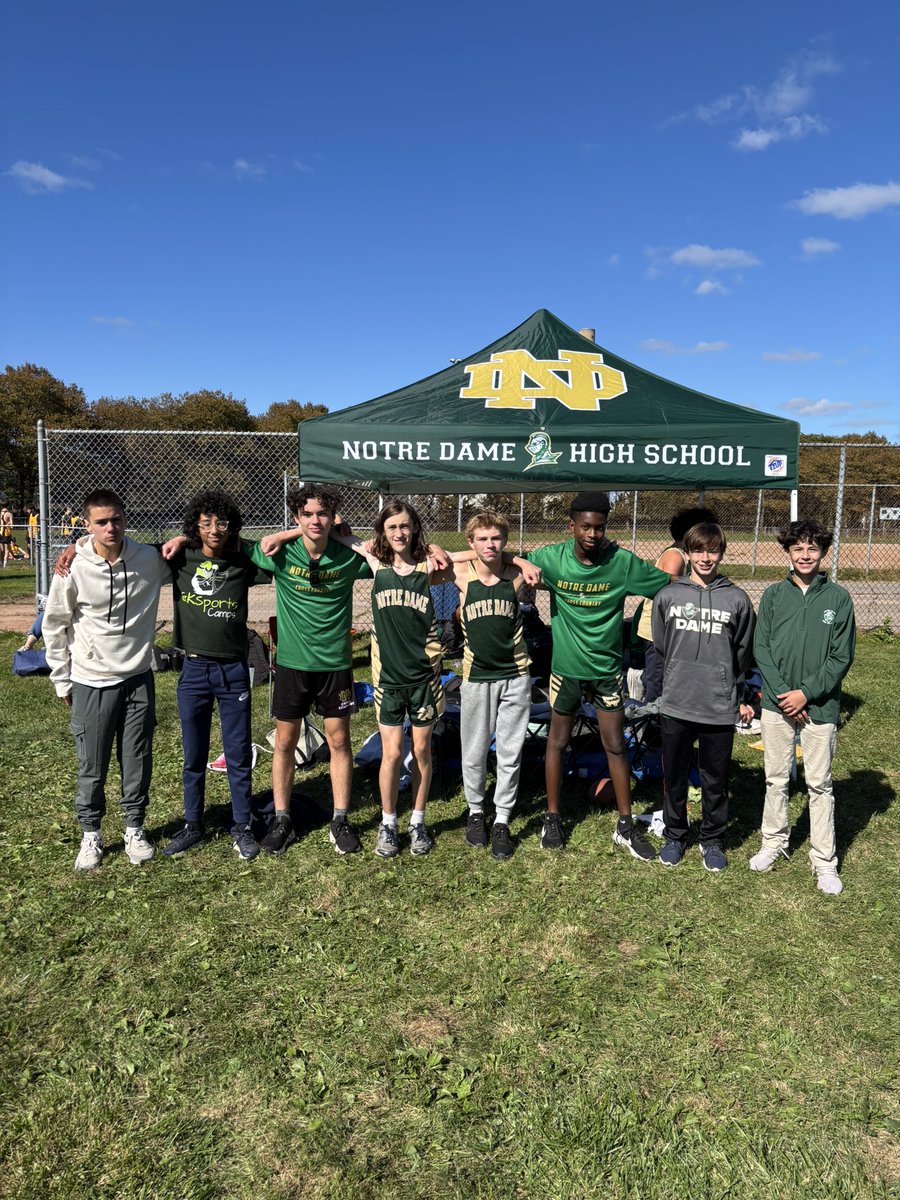 The freshman NDXC team has placed 2nd today at SCCs lead by Dan Carone 4th Liam Paul 14th and then a close pack of Gavin, John, Sean, Marquis, and Isiah the strong finish is exciting because we lose 6 seniors and these guys can be the future