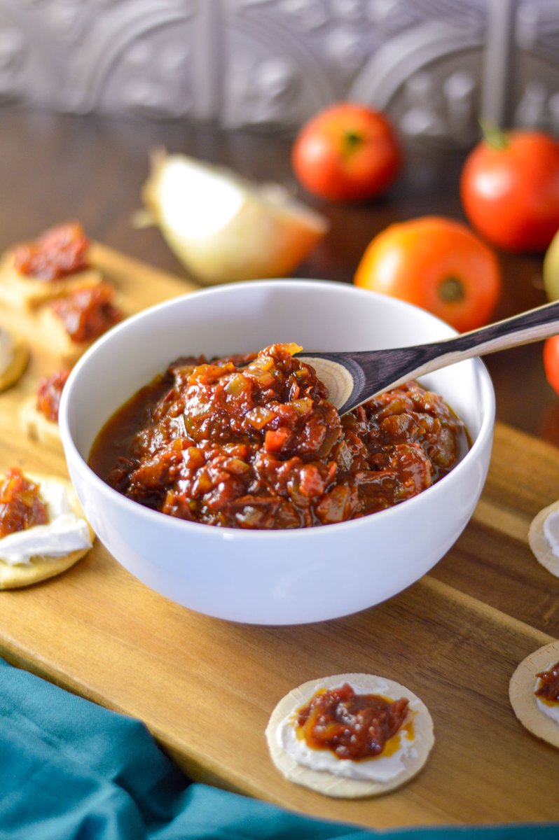 WholeMadeLiving's tweet photo. Add a burst of flavor to any dish with this easy balsamic onion &amp; tomato chutney recipe! Perfect for cookouts or fall dinners.  Only 5 main ingredients!
https://t.co/nMs8GHSgFQ
#recipe #foodie #chutney #tomatoes #onions
#condiment #Yum #food #vegan https://t.co/O7VMpBeRQE