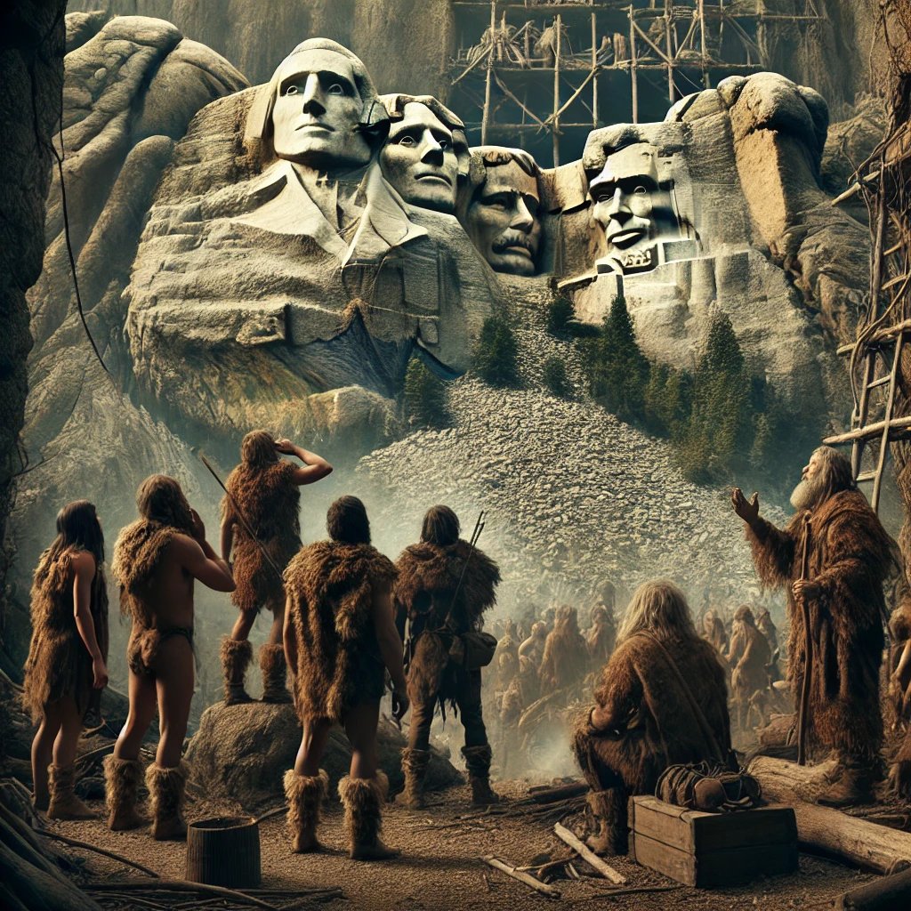 kowalamedia's tweet photo. In the year 7024 A.D., after the great cataclysm, they’ll look up at the eroded faces of Mount Rushmore and whisper, "There’s no way humans could have carved this—it must have been aliens!"
#MountRushmore #AncientAliensTheory #GreatCataclysm #CivilizationReset #MediaFreeAmerica https://t.co/h2fNaAAqkg