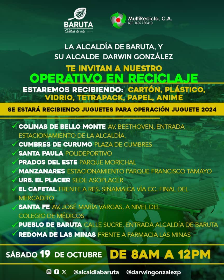 DjaneAngels's tweet photo. Actívate y recicla ♻️.

#Reciclaje #MedioAmbiente #Caracas #Baruta #Venezuela https://t.co/AaDMqotgGb