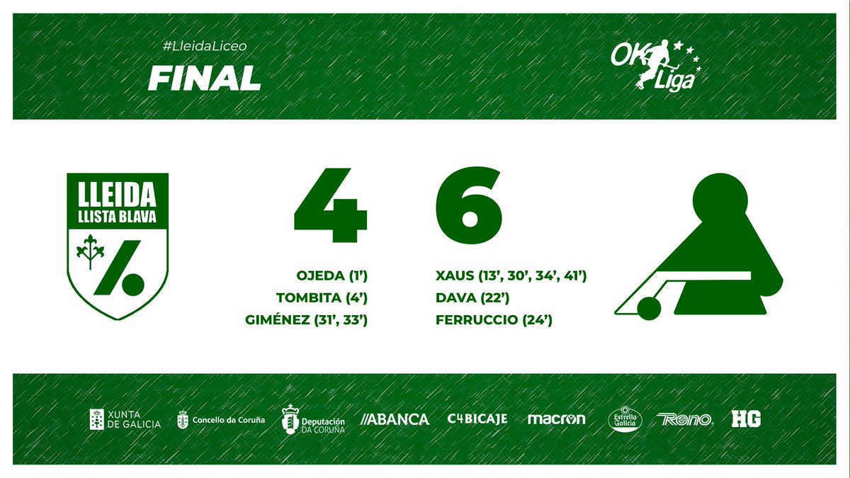 HockeyClubLiceo's tweet photo. FINAAAAAL no Onze de Setembre cun triunfo de personalidade para o #DeportivoLiceo de Juan Copa!

Sumamos seis puntos de seis posibles!

A seguinte proba será o sábado ás 19:30h en Vic. A seguir loitando!

🟢 #LleidaLiceo #OKLiga ⚪️ https://t.co/doUlavmWXl