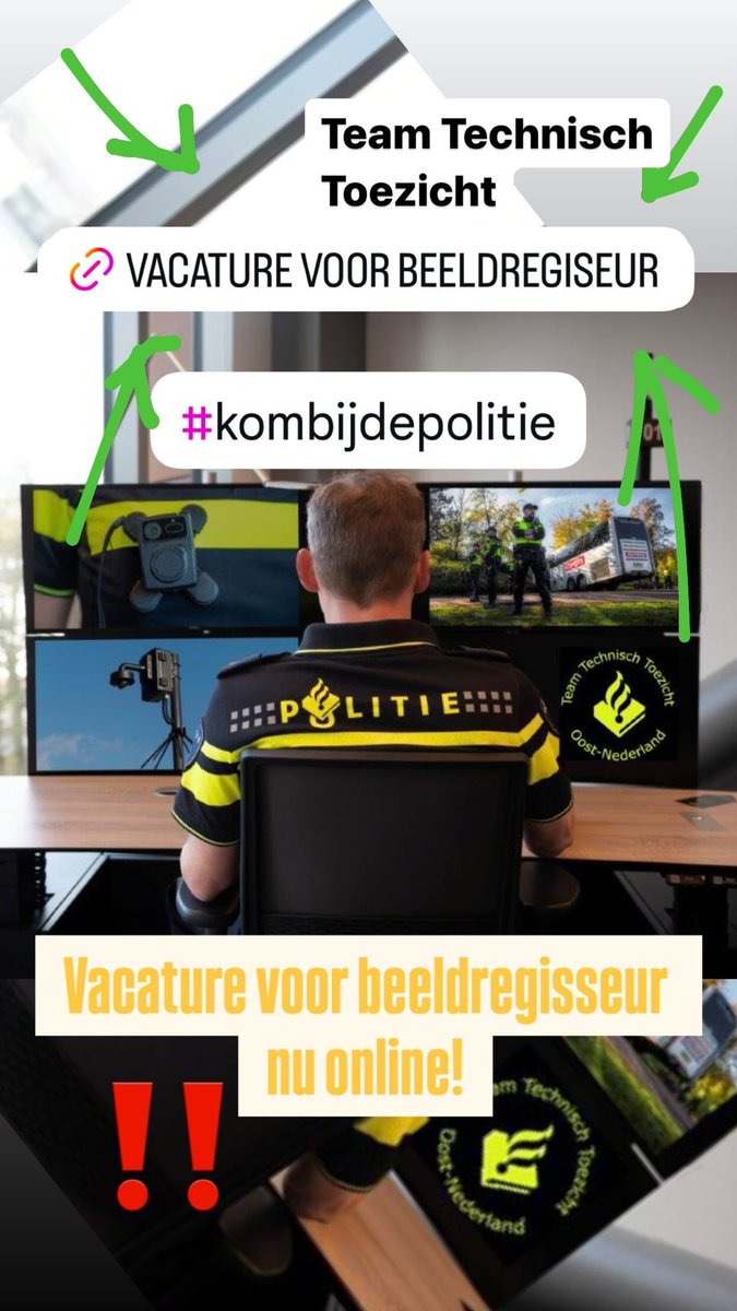 POL_TV_ON's tweet photo. De vacature voor beeldregisseur bij Team Technisch Toezicht is vandaag online gekomen.
https://t.co/hi8IoGJx1U

#kombijdepolitie https://t.co/trn16y9GUf