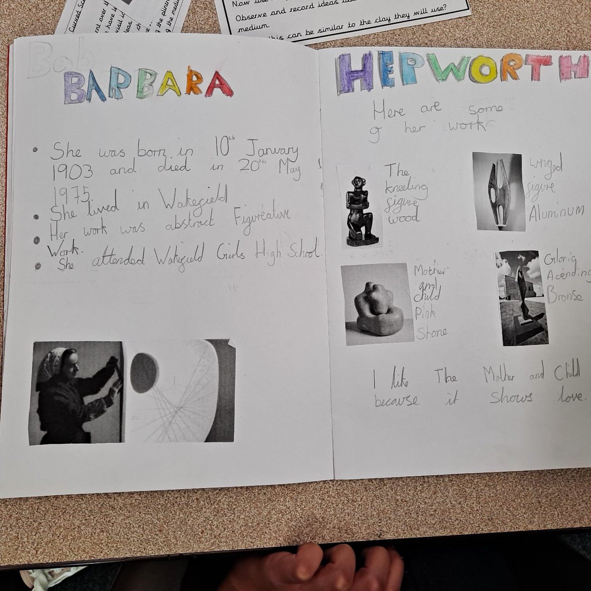 fourstmarys's tweet photo. This half term we have focused on local artist, Barbara Hepworth - it was so interesting researching all about her. https://t.co/LYY8WGLmr0