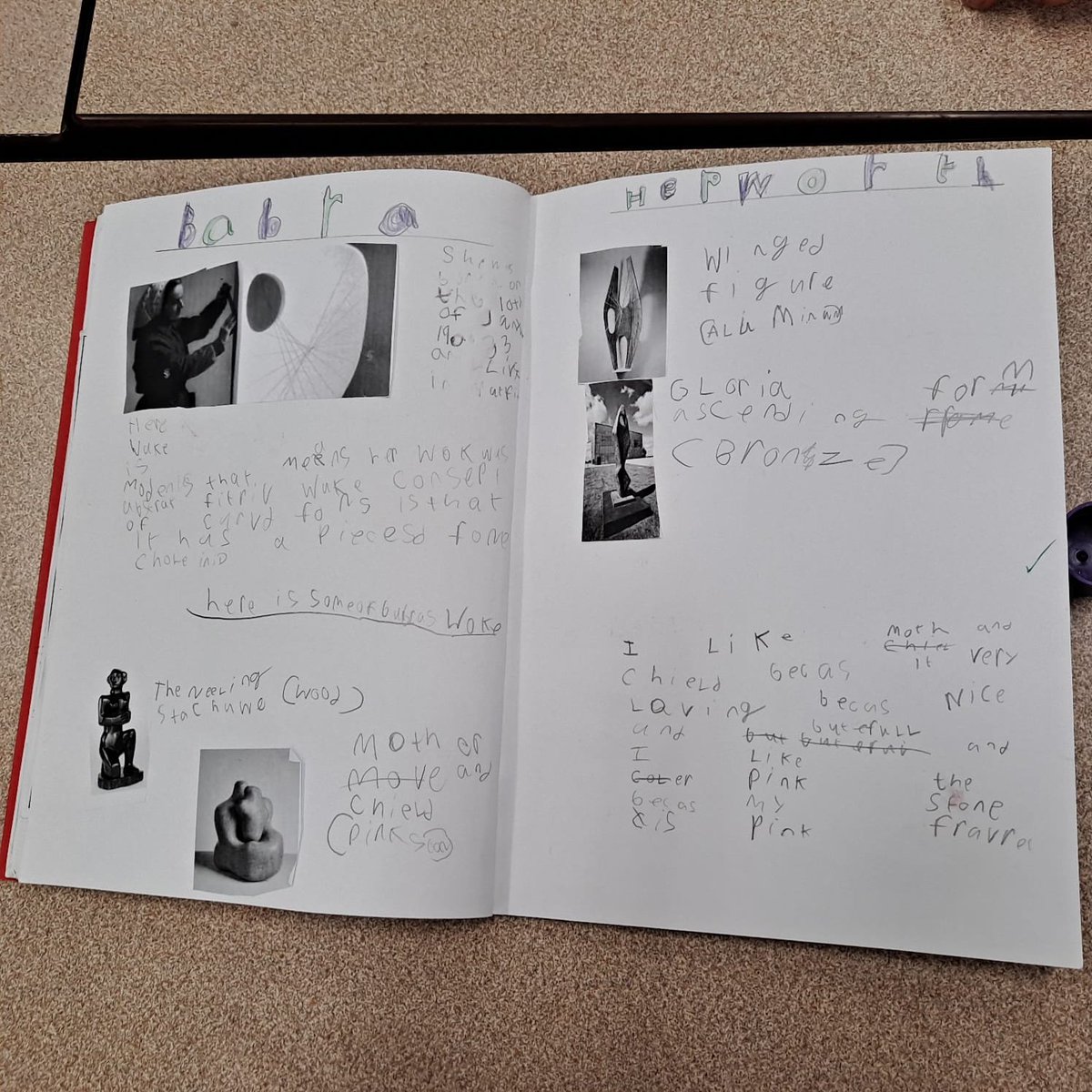 fourstmarys's tweet photo. This half term we have focused on local artist, Barbara Hepworth - it was so interesting researching all about her. https://t.co/LYY8WGLmr0