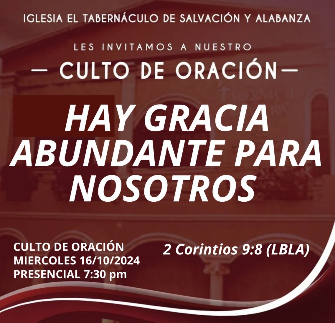 TASA_RD's tweet photo. Les recordamos que esta noche tenemos cita en el culto de oración.

¡No falten! https://t.co/2bJD71rM4I
