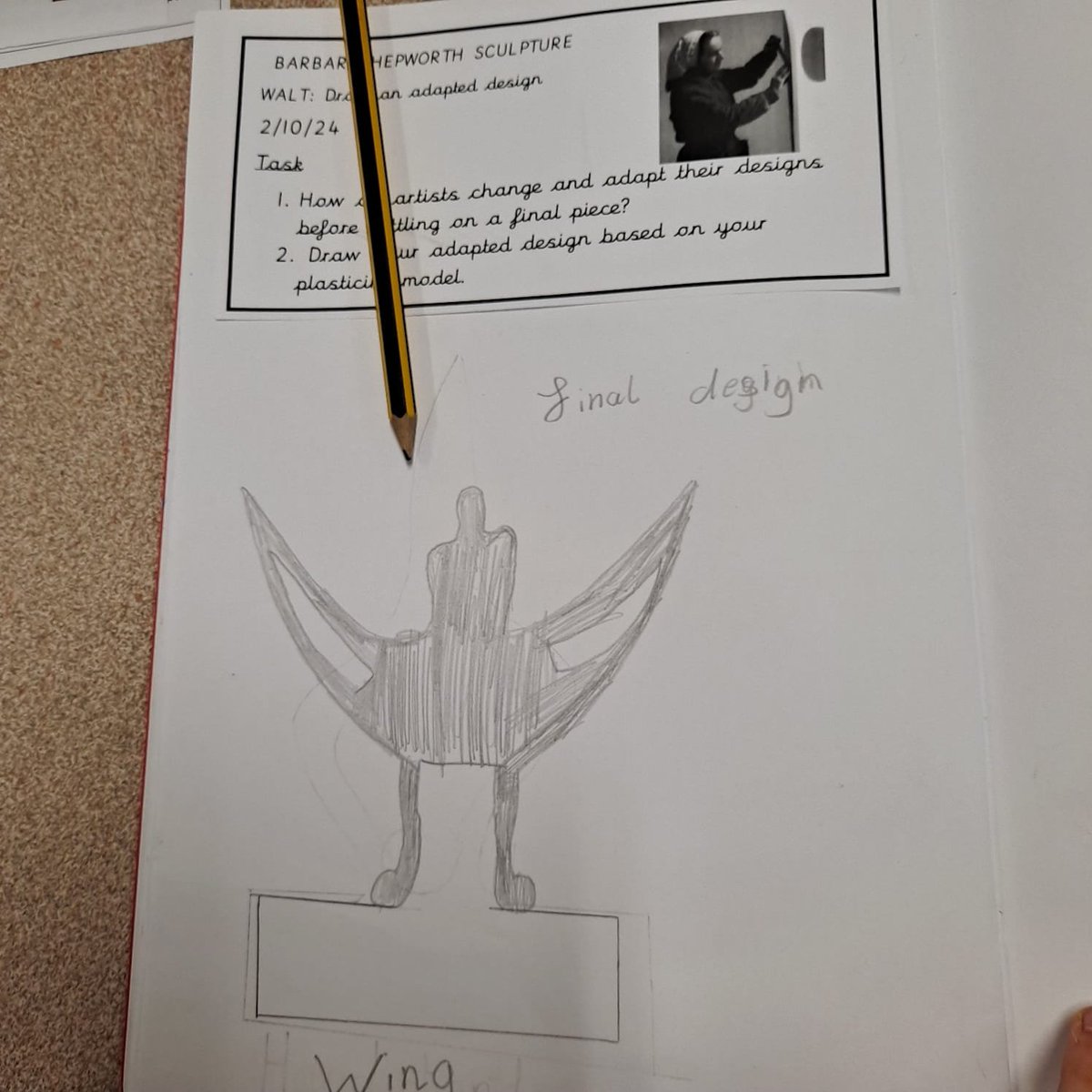 fourstmarys's tweet photo. We were inspired by Barbara Hepworth's work to create our own designs... https://t.co/zWFRA43S9i