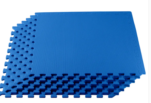 Ruckusleaf's tweet photo. @MasterGir This sort of anti-fatigue puzzle edged floor mats are a cheap source of EVA foam, you can get em at walmart and other places (its nice to get them in person so you can guarantee they have at least one smooth side) https://t.co/Lj5p3KiZ1u