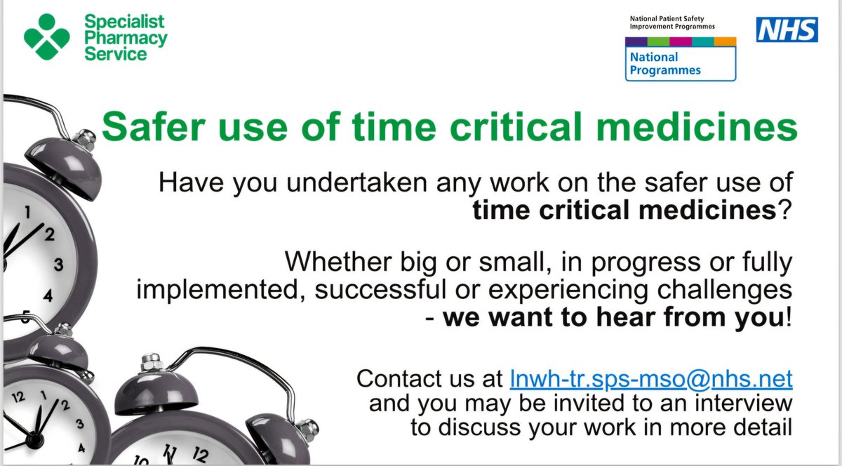 jenna (@jenna0127106) on Twitter photo Some really interesting work starting soon by the <a href="/NHS_SPS/">NHS Specialist Pharmacy Service</a> please do email if you can add to this project! #medicinessafety #timecritical Some really interesting work starting soon by the <a href="/NHS_SPS/">NHS Specialist Pharmacy Service</a> please do email if you can add to this project! #medicinessafety #timecritical