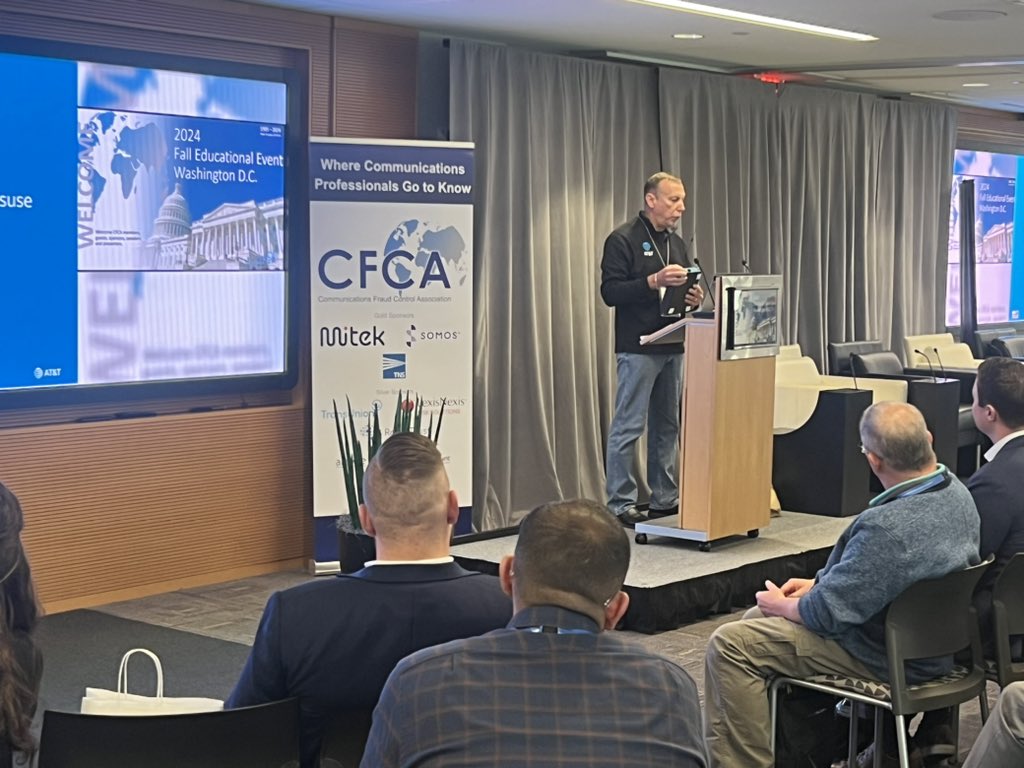 Mobile-originated (MO) #fraud &amp; #abuse using #SIMgateways is a global challenge with profound implications. Adam Panagia Director Global Fraud Management at <a href="/ATT/">AT&T</a> provided an overview of the problem &amp; potential solutions, with delegates at our Fall Event in D.C. today.

#GoToKnow