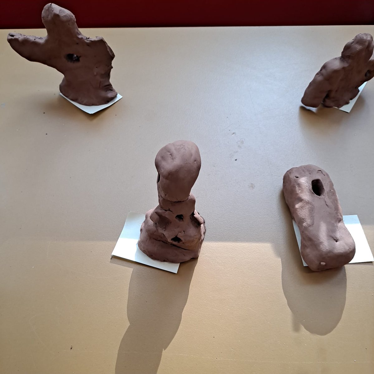 fourstmarys's tweet photo. We are proud of our final sculptures, which are showcased in our classroom. https://t.co/cuXtnLgH6H