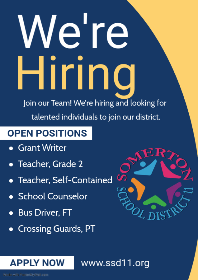 SchoolSomerton's tweet photo. 📢 We’re Hiring! 📢
Looking for passionate individuals to join our team:

- Grant Writer
- Teachers
- School Counselor

If you're driven and excited to make an impact, apply today at https://t.co/0t9dxz64AF #Hiring #GrantWriter #TeacherJobs #ApplyNow https://t.co/lxfa4rHqeJ