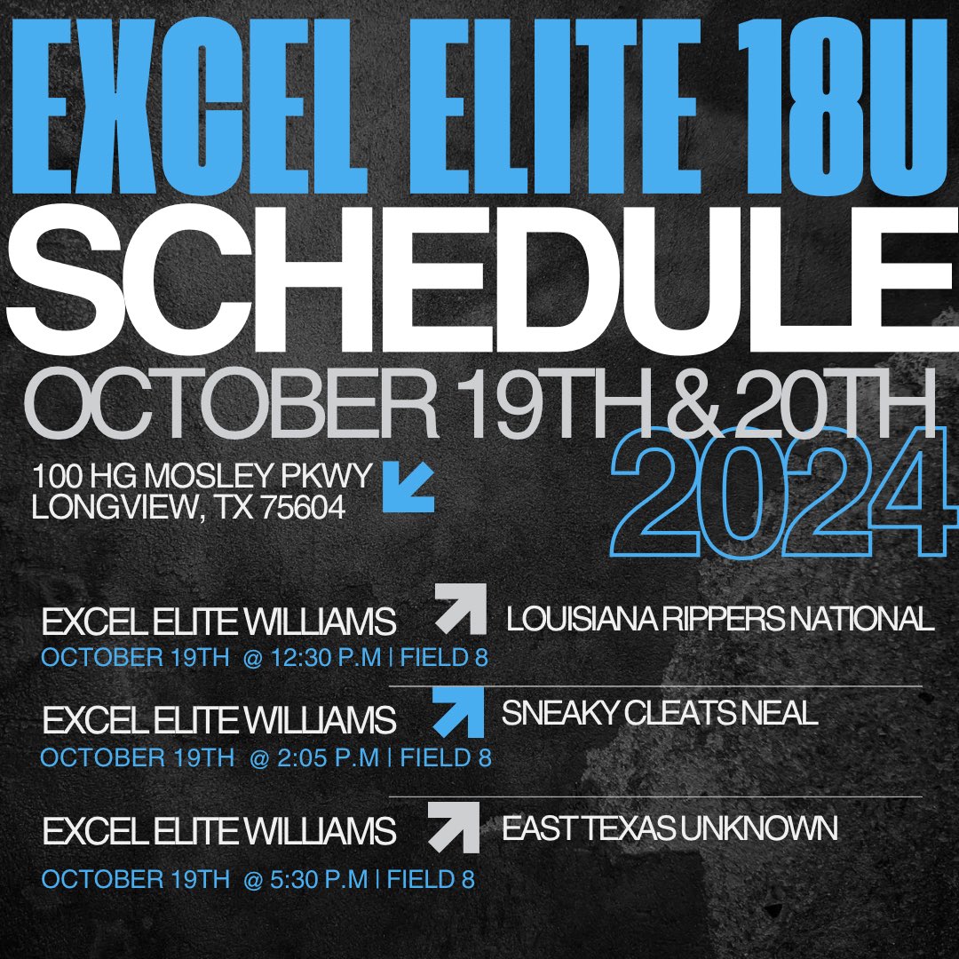 EXCEL ELITE 🥎 (@excelfastpitch) on Twitter photo This weekend Schedule for East Texas Camp and Scrimmages
<a href="/taylor_b2005/">Taylor Bilderback (TVCC Committ)</a> <a href="/averyhoward07/">Avery Howard</a> <a href="/abby_mangrum/">Abby Mangrum</a> <a href="/ryleighjhewlett/">Ryleigh Hewlett</a> This weekend Schedule for East Texas Camp and Scrimmages
<a href="/taylor_b2005/">Taylor Bilderback (TVCC Committ)</a> <a href="/averyhoward07/">Avery Howard</a> <a href="/abby_mangrum/">Abby Mangrum</a> <a href="/ryleighjhewlett/">Ryleigh Hewlett</a>
