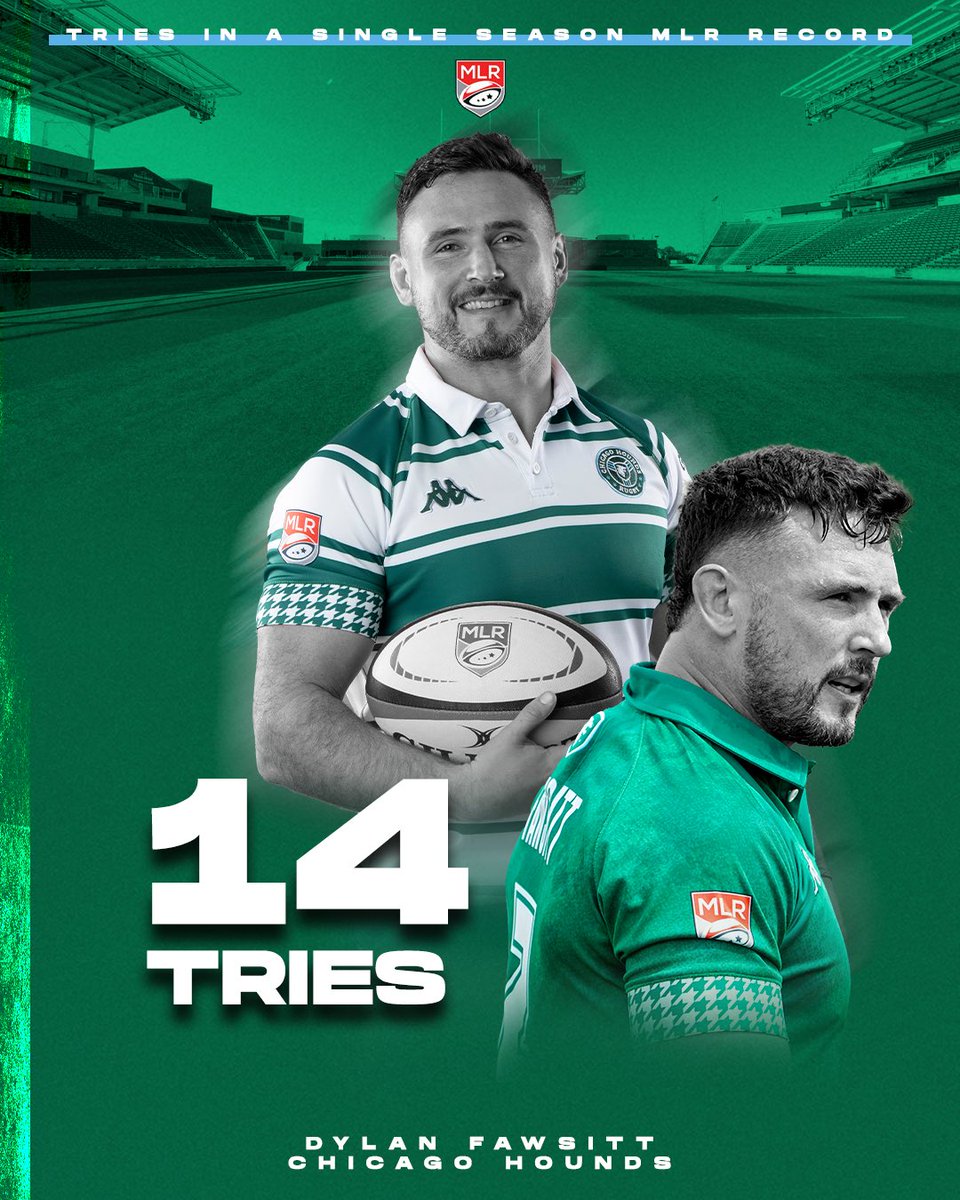 usmlr's tweet image. FOURTEEN IN TWENTY TWENTY FOUR 

@DylanFawsitt ties the record set by Joe Mano and Paula Balekana 

@HoundsChicago | #MLR2024