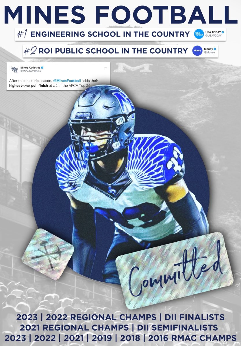 #AGTG COMMITTED!
<a href="/MinesFootball/">Mines Football</a> <a href="/CoachYonBoone/">Yon Boone</a> <a href="/CoachAMakransky/">Anthony Makransky</a> <a href="/coach_sterbick/">Pete Sterbick</a> <a href="/KoachMak/">Coach McDonald M.S Ed.</a> <a href="/NFHS_FALCONS/">NORTH FORNEY FALCON FOOTBALL</a>