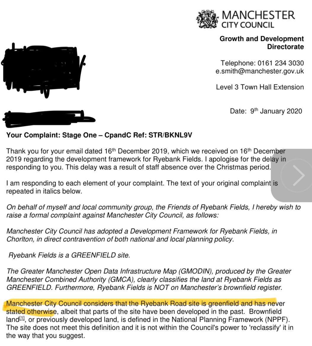 <a href="/Step_Places/">Step Places</a> <a href="/Lexcommuk/">Lexington</a> <a href="/5plusarch/">5plus architects</a> and <a href="/SouthwayHousing/">Southway Housing Trust</a> Ryebank Fields are  #GREENFIELD land. Can you really be this many years into developing a scheme and not know the land’s classification?! Or are you deliberately spreading misinformation? #DirtyTactics
<a href="/CommunityPlann1/">CommunityPlanningAlliance 🦇🦎</a>