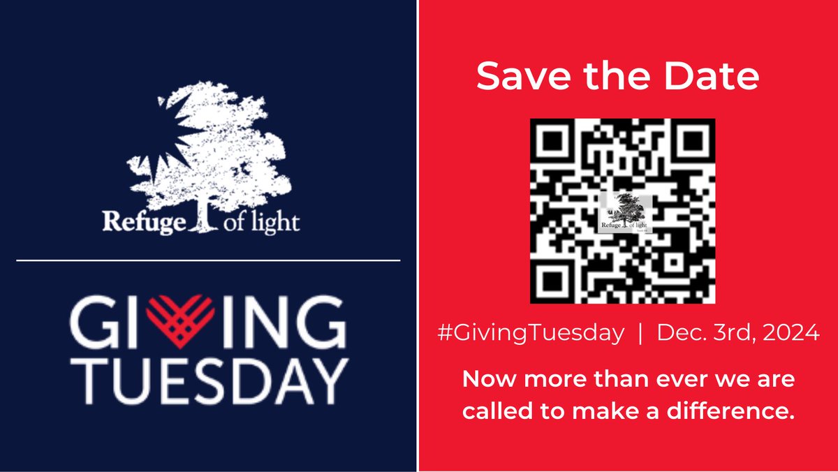 refugeoflight's tweet photo. #GivingTuesday will be here before you know it! Save the date…December 3rd, 2024
#refugeoflight 🫶��� https://t.co/ESXMXfaA1x