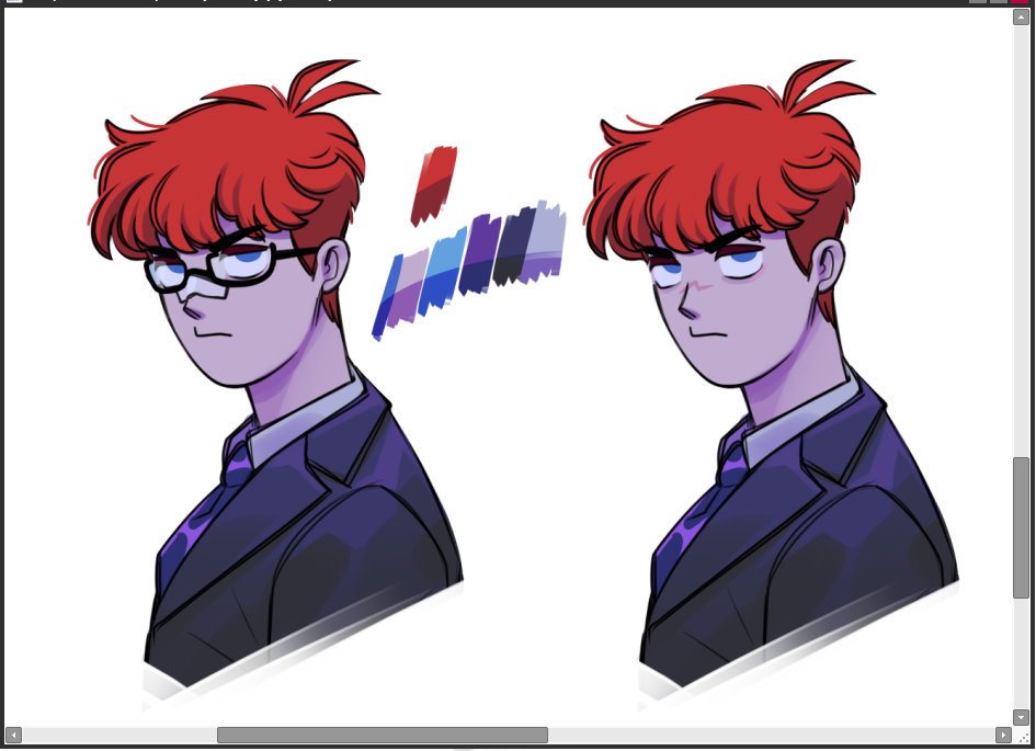 Lui_ra_artist's tweet photo. reference of his face (mafia AU) https://t.co/L2RY76OMo8