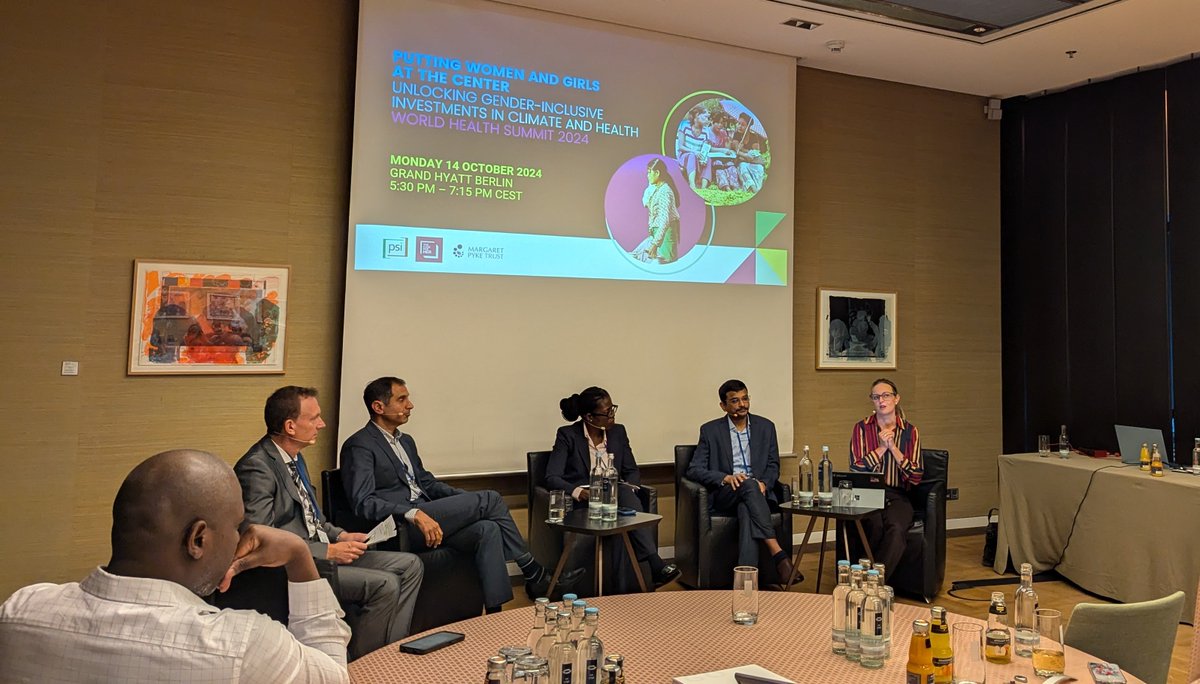 Pop_Council's tweet photo. Our colleague Niranjan Saggurti spoke on the “Putting Women and Girls at the Center: Unlocking Gender-Inclusive Investments in Climate and Health” side event hosted by @PSIimpact, @MargaretPyke, and @thecaseforher during the World Health Summit 2024 in Berlin, Germany.
#PERCC https://t.co/fFSuD3LAQt