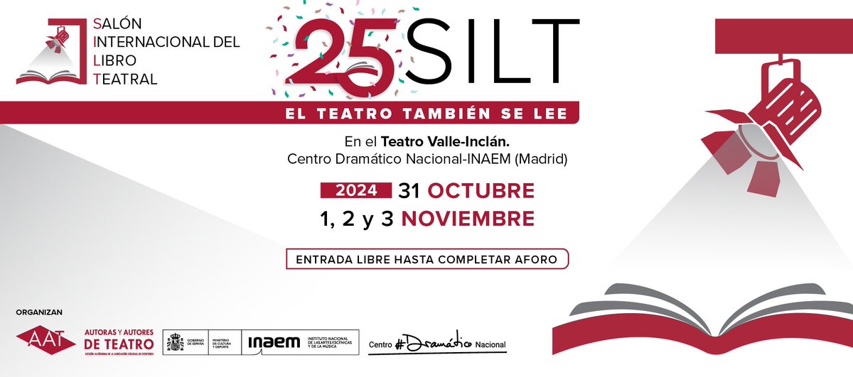 autores_teatro's tweet photo. ‼️𝗟𝗘𝗖𝗧𝗨𝗥𝗔𝗦 𝗗𝗥𝗔𝗠𝗔𝗧𝗜𝗭𝗔𝗗𝗔𝗦 𝟭 𝗡𝗢𝗩𝗜𝗘𝗠𝗕𝗥𝗘‼️

 En la 2° jornada del #25SILT te invitamos a sumergirte en el mundo de las palabras y las emociones con nuestras #lecturasdramatizadas en el @centrodramatico

En esta ocasión, cada autor dirigirá sus textos ⬇️ https://t.co/5abG55gpVA