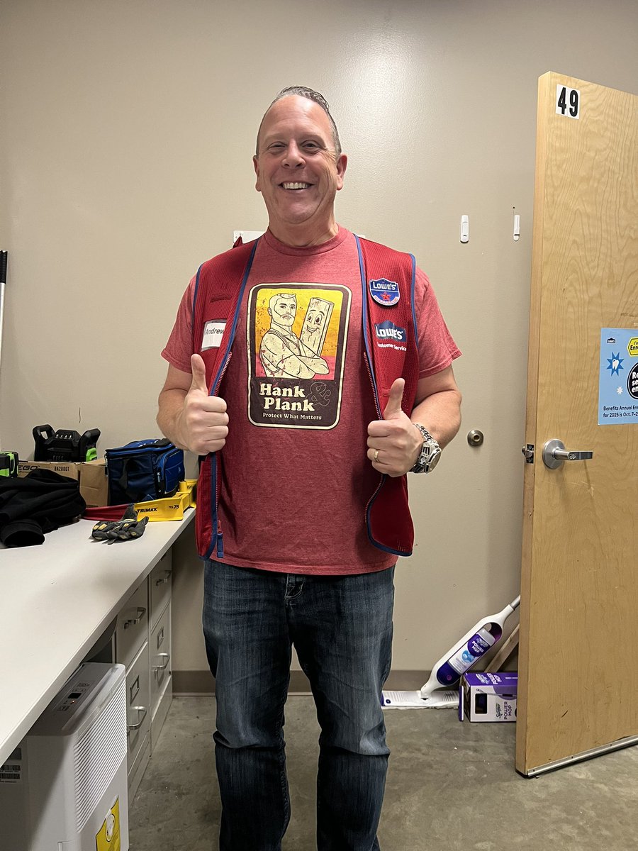 Alysha Scott (@alyshakellie) on Twitter photo When it’s superhero day and your AP comes in with the best superhero there is Hank or is it Plank? The Dynamic Duo of Lowes! #frontendappreciation #spiritweek <a href="/LowesSafe/">Lowe's Safe</a> <a href="/KSaavedra1188/">Keshia Saavedra</a> <a href="/Suzie02409046/">Suzie Howard</a> <a href="/mattz_720/">MattZ_2995</a> <a href="/RoccoAliberti66/">Rocco Aliberti</a> <a href="/SafetyJones/">Hank Jones</a> When it’s superhero day and your AP comes in with the best superhero there is Hank or is it Plank? The Dynamic Duo of Lowes! #frontendappreciation #spiritweek <a href="/LowesSafe/">Lowe's Safe</a> <a href="/KSaavedra1188/">Keshia Saavedra</a> <a href="/Suzie02409046/">Suzie Howard</a> <a href="/mattz_720/">MattZ_2995</a> <a href="/RoccoAliberti66/">Rocco Aliberti</a> <a href="/SafetyJones/">Hank Jones</a>