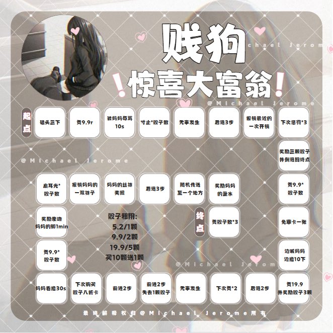 MichaelJer27984's tweet photo. 做了一个飞行棋，大富翁的棋盘。
来找我偷偷玩。

#atm奴 #报销奴 #账单奴 #汗脚 #酸臭 #提款机奴 #金钱压榨 #贡奴 #榨金 #吐钱 #白给 #洗脑压榨 #上贡 #匿名贡 #绿帽奴 #女S #男M #吐金 https://t.co/RPXUXz29nG