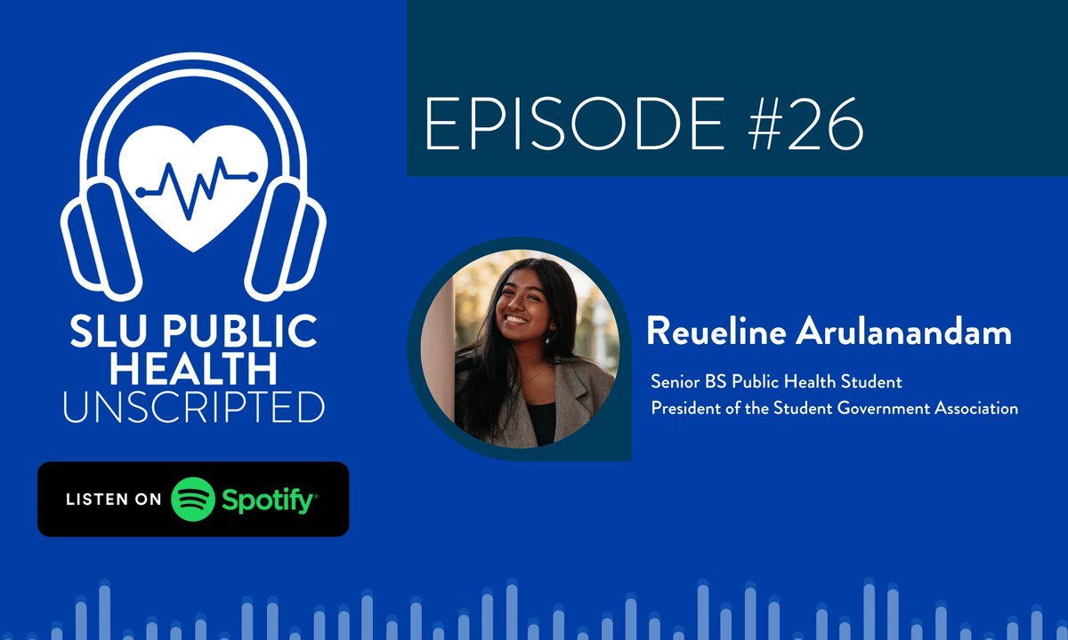 New podcast episode 🎙️ 🆕 🚨 

Listen now: open.spotify.com/episode/6IGxuZ…

Reueline Arulanandam shares about her role as President of Student Government Association and explains what Senate looks like and her different duties. 

#publichealth #health #studentexperience #students