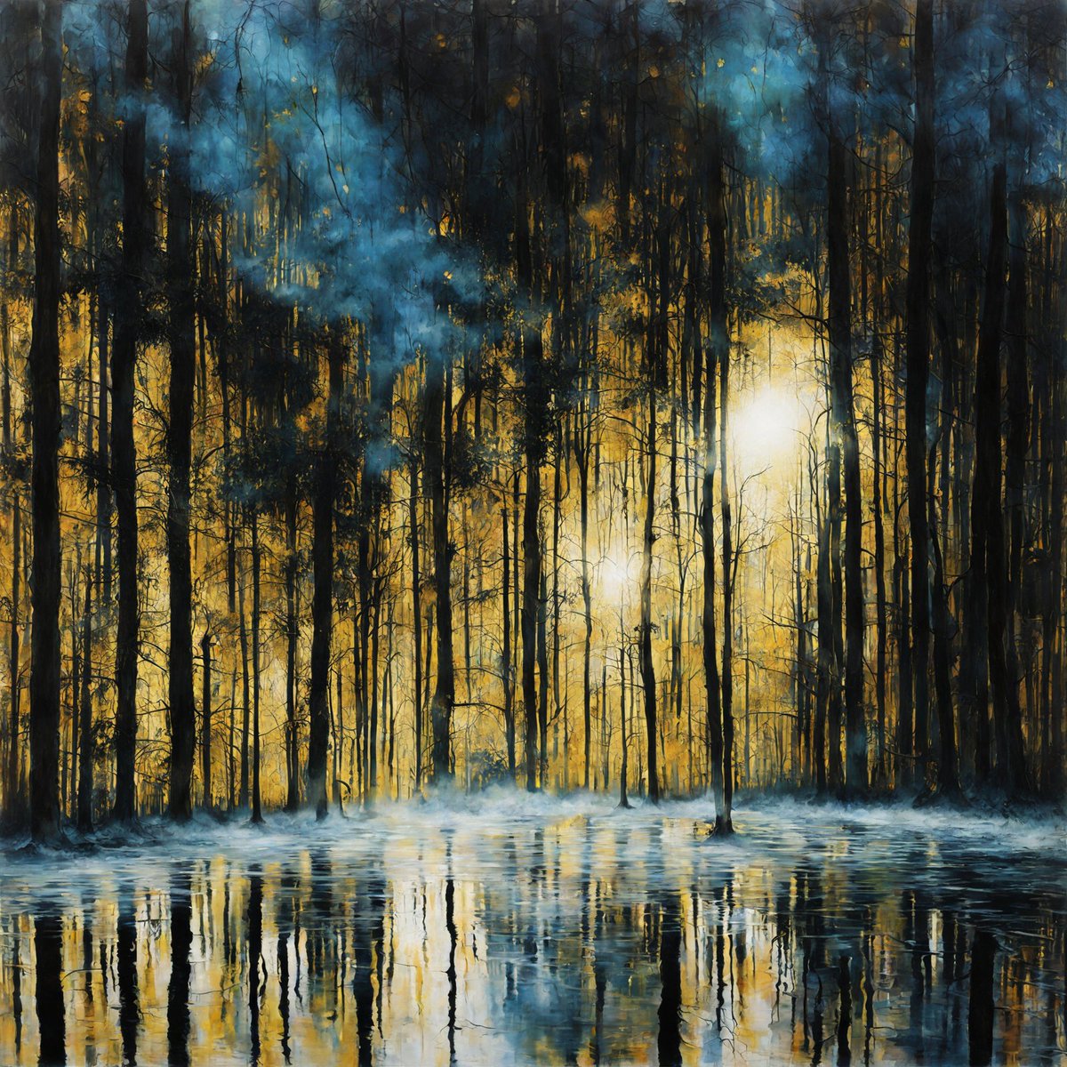 aam001a's tweet photo. Wk 22 - Candidate 6 : The Luminous Grove #TheLuminousGrove #GoldenMist #EtherealWilderness #ForestOfEchoes #TwilightShadows #MysticalReflections https://t.co/crIllyxmYM