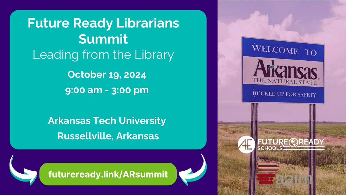 <a href="/FutureReady/">Future Ready</a> Librarians! Gain insights into effective communication, collaboration techniques, and leadership strategies tailored to your environment. @ShannonMMiller and @LiaDossin are spearheading the 10/19 📆 event in Arkansas! Reserve your place 👇🏼

all4ed.org/activity/futur…