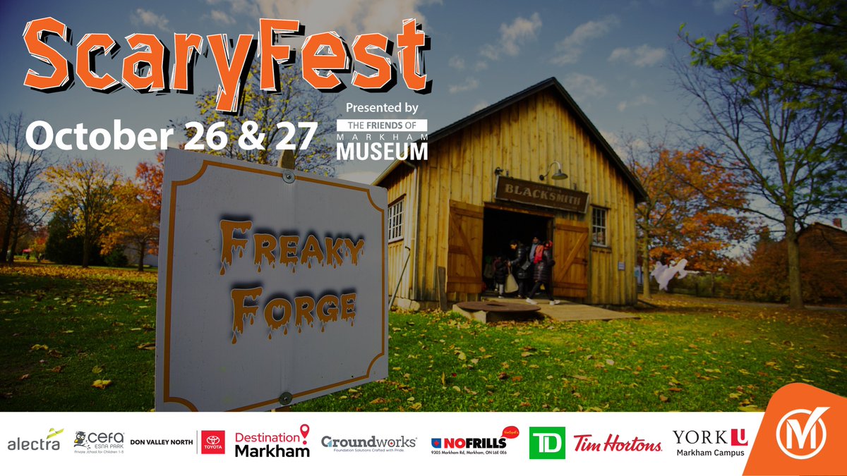Join us on October 26th and 27th from 11 AM to 6 PM for two days of spine-chilling fun. With hauntingly fun activities, and family-friendly fun, it’s the perfect way to celebrate Halloween! 👻🕸️ 🎟 Tickets are available NOW at markhammuseum.ca

#Halloween2024 #Markham