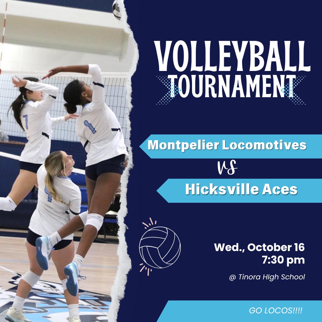 LocosVolleyball's tweet photo. Sectional Day!!! Come support these Lady Locos as they take on the Lady Aces in Sectional play at Tinora HS at 7:30 pm. NO SCHOOL tomorrow so you can make it a late night 😉🏐 https://t.co/68gpQnDtHC