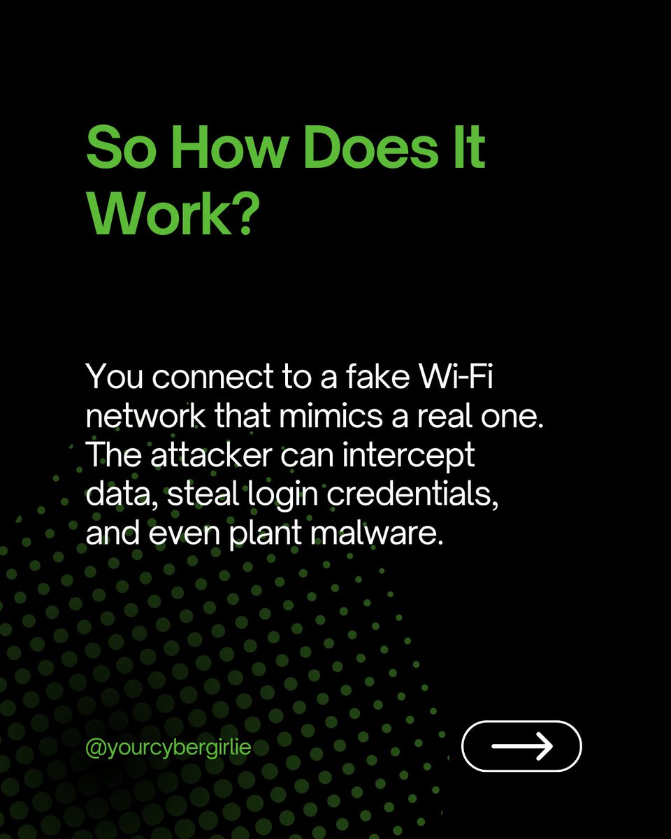yourcybergirlie's tweet photo. Now, imagine performing an online banking transaction over this rogue network. Scary, right? This is why we need to stay vigilant when using public Wi-Fi. The convenience often comes with hidden risks!
#CybersecurityAwareness #StaySafeOnline #EvilTwinAttack #PublicWiFiRisks https://t.co/mIcVxUvFQc