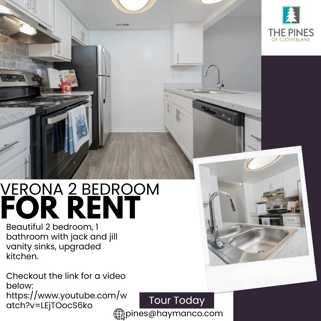 ThePines_Apts's tweet image. What a beautiful place to call home! Come inquire about our 2 bedroom upgraded Verona floorplan. At 856 sq ft it surely is a charming layout with an open concept. #2bedroom #resident #forrent #floorplan #apartment #ypsilanti #annarbor #pittsfieldtwp #onsitelaundry #ammenities