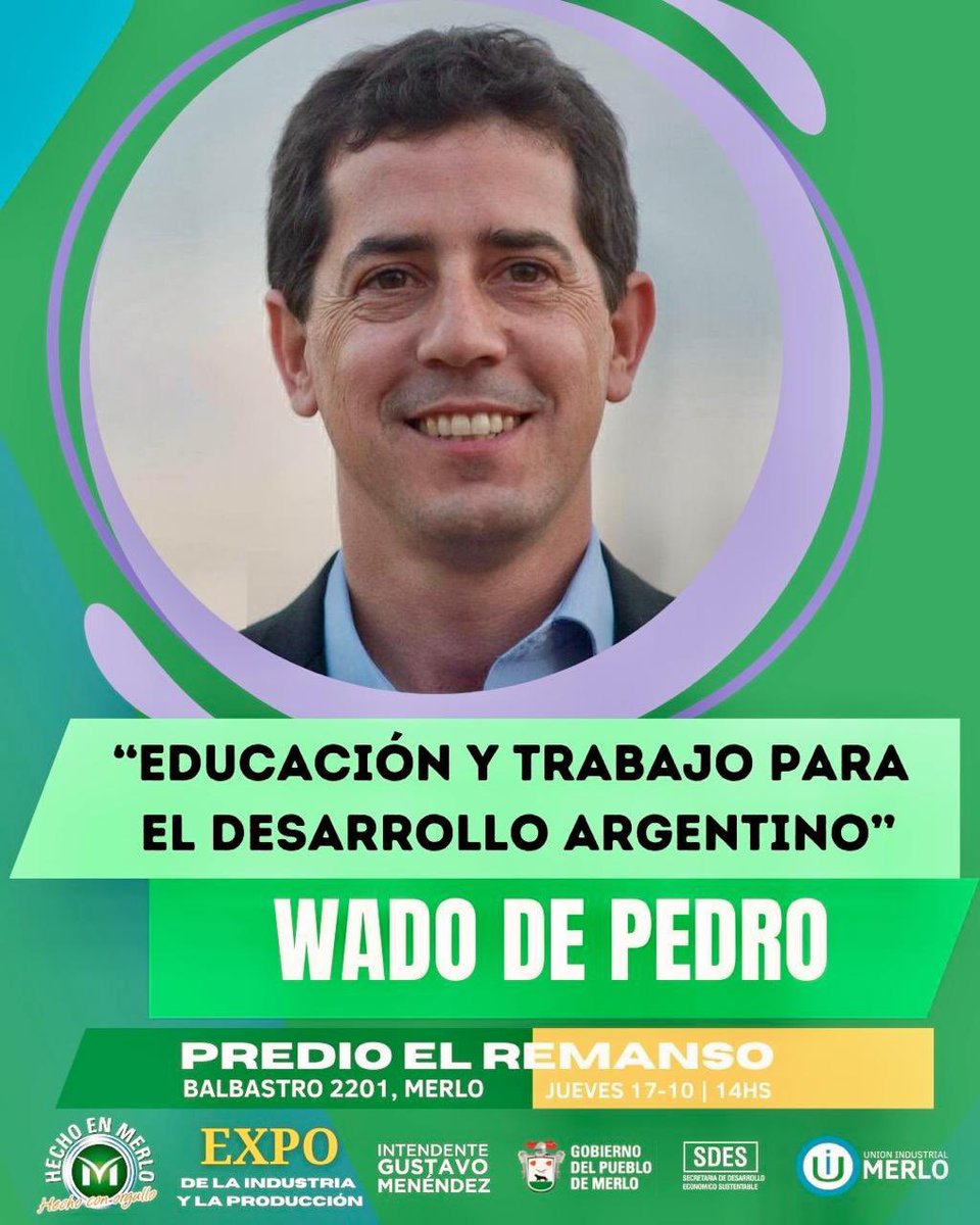 Roxy_Monzon's tweet photo. Mañana recibimos en la Expo #HechoEnMerlo a @wadodecorrido para seguir pensando un modelo de país inclusivo basado en el trabajo, la educación, la ciencia y el desarrollo nacional ¡Los/as esperamos! https://t.co/nKluPQeTpG