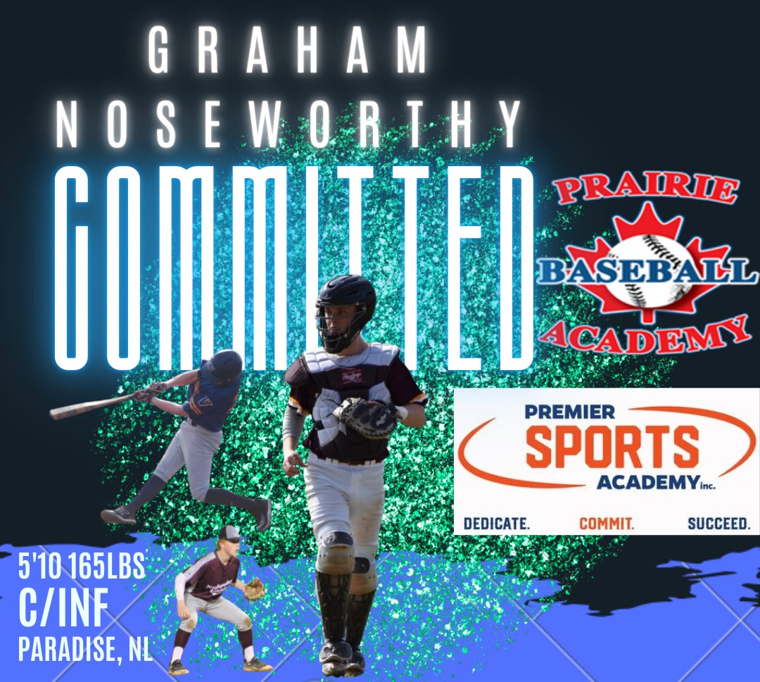 PrairieBaseball's tweet photo. We would like to welcome C/INF Graham Noseworthy from Paradise, NL. Welcome to our family Graham!! #earntheA https://t.co/JvpJf2y45H