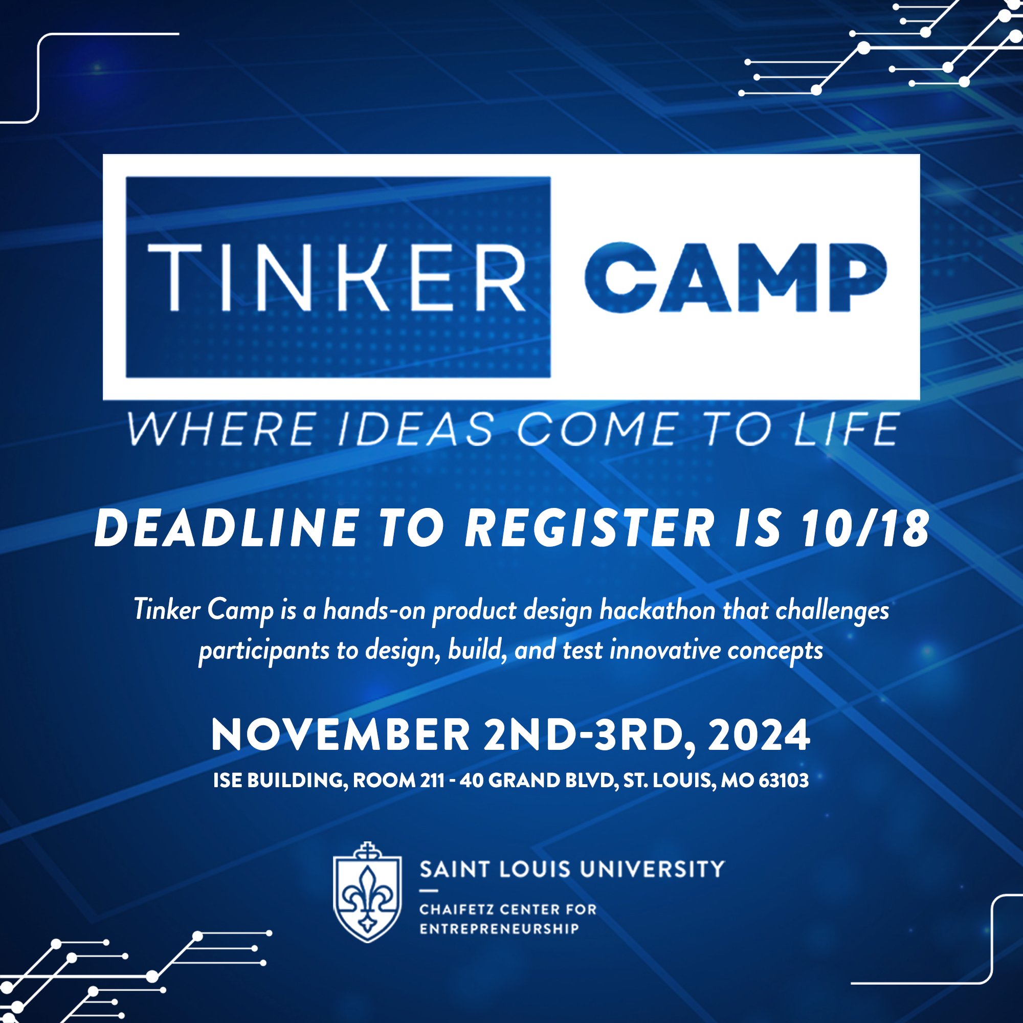 SLU Chaifetz Center for Entrepreneurship on X: “Deadline to